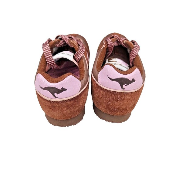 Vintage Y2K Kangaroos Lotus Sd Brown And Pink Zip Pocket Running Shoe Size 5 - Picture 6 of 9